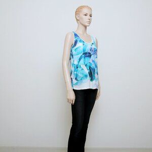 NWT Cynthia Rowley Watercolor Leaf Print Tank Top